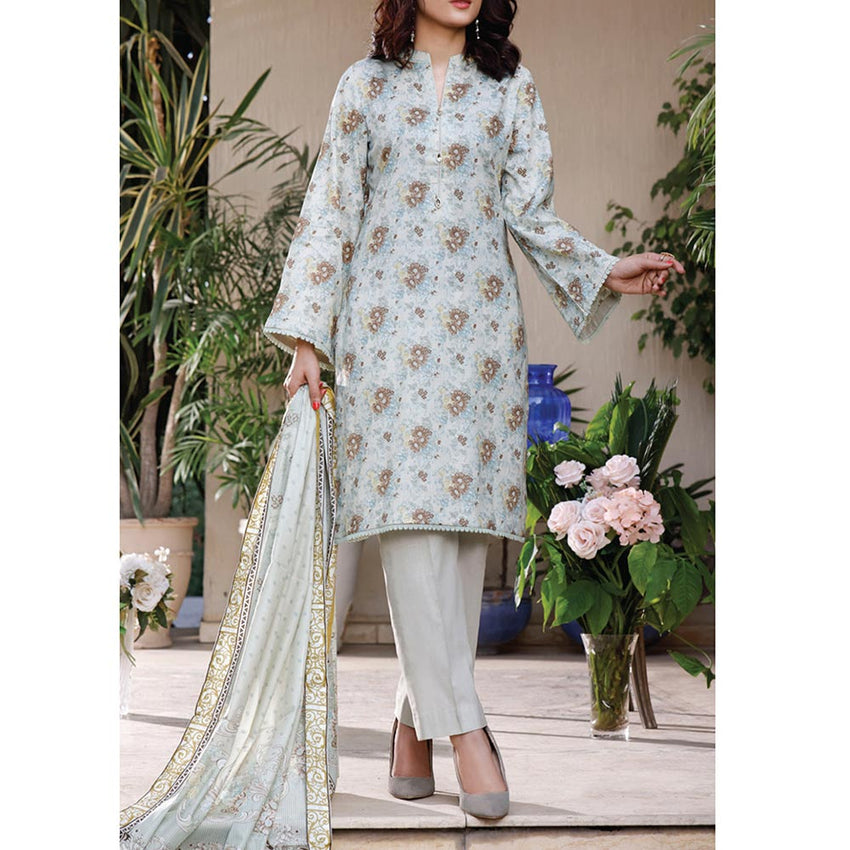 VS Daman Printed Lawn 3 Pcs Un-Stitched Suit Vol 3 - 1317-A, Women, 3Pcs Shalwar Suit, VS Textiles, Chase Value