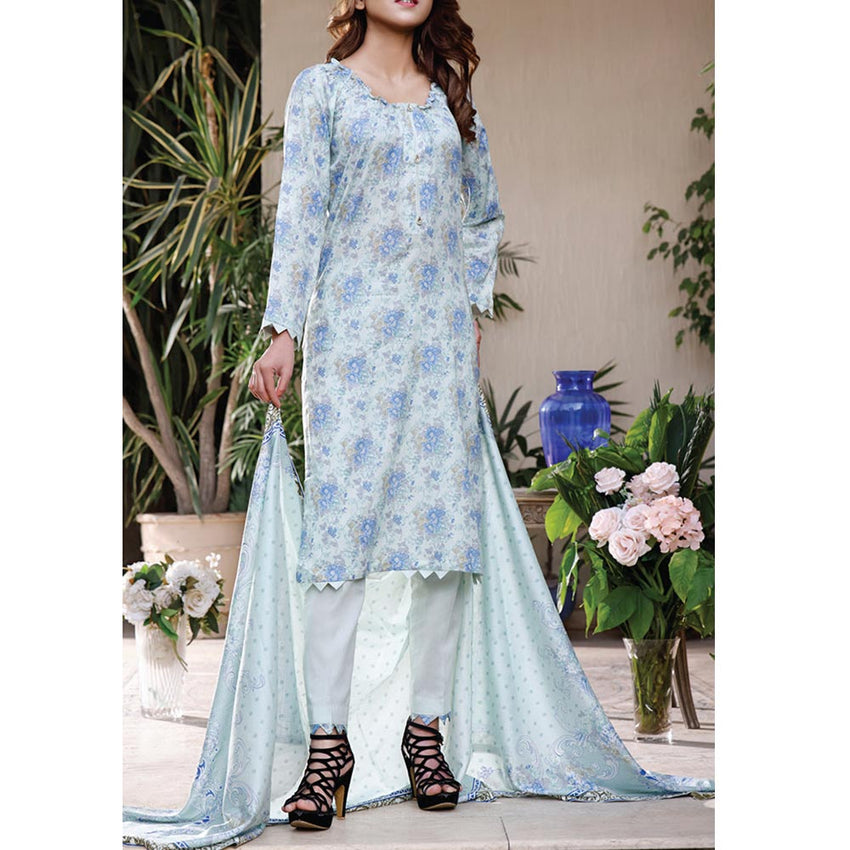VS Daman Printed Lawn 3 Pcs Un-Stitched Suit Vol 3 - 1317-B, Women, 3Pcs Shalwar Suit, VS Textiles, Chase Value