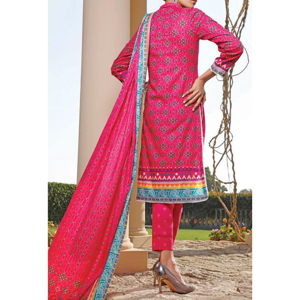 VS Daman Printed Lawn 3 Pcs Un-Stitched Suit Vol 2 - 1319-A, Women, 3Pcs Shalwar Suit, VS Textiles, Chase Value