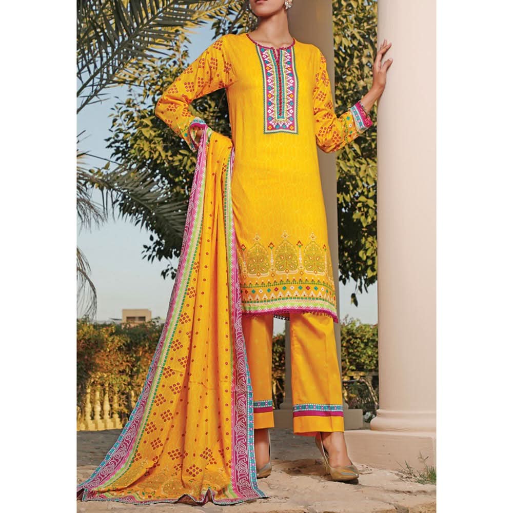 VS Daman Printed Lawn 3 Pcs Un-Stitched Suit Vol 2 - 1319-B, Women, 3Pcs Shalwar Suit, VS Textiles, Chase Value