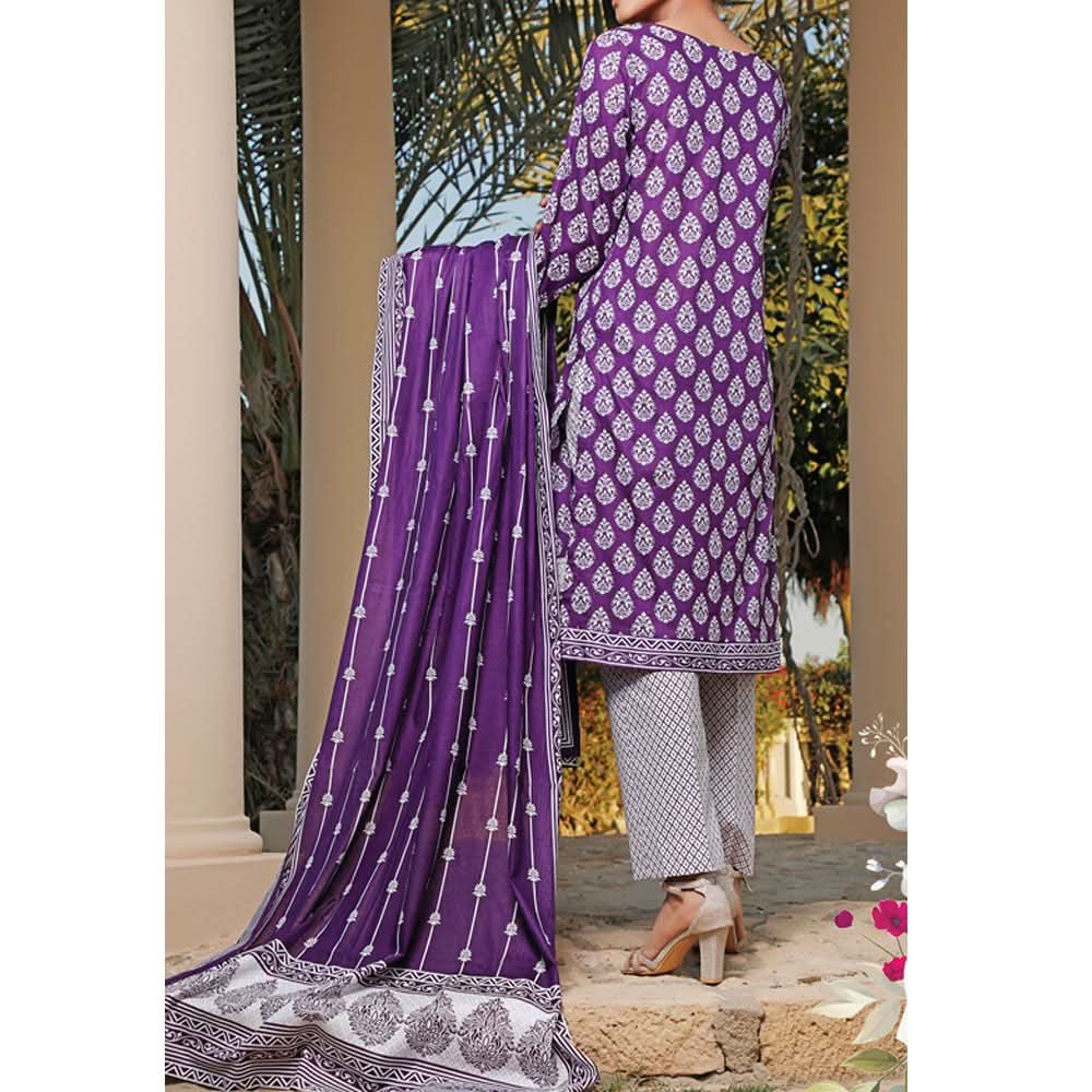 VS Daman Printed Lawn 3 Pcs Un-Stitched Suit Vol 2 - 1320-B, Women, 3Pcs Shalwar Suit, VS Textiles, Chase Value