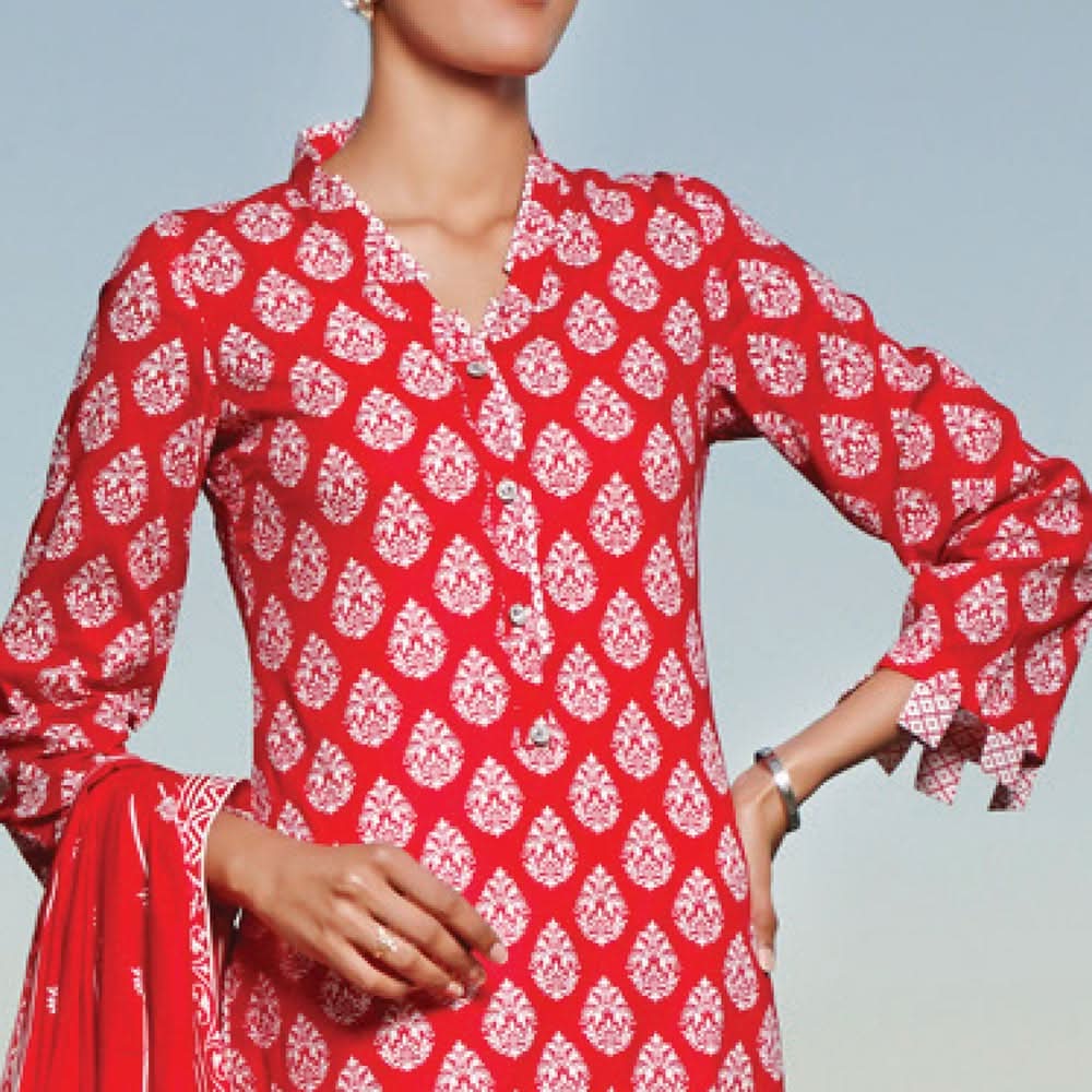VS Daman Printed Lawn 3 Pcs Un-Stitched Suit Vol 2 - 1320-C, Women, 3Pcs Shalwar Suit, VS Textiles, Chase Value