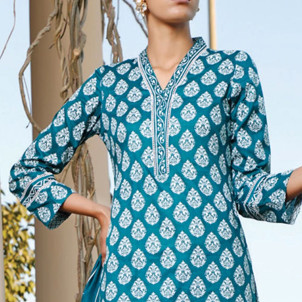 VS Daman Printed Lawn 3 Pcs Un-Stitched Suit Vol 2 - 1320-D, Women, 3Pcs Shalwar Suit, VS Textiles, Chase Value