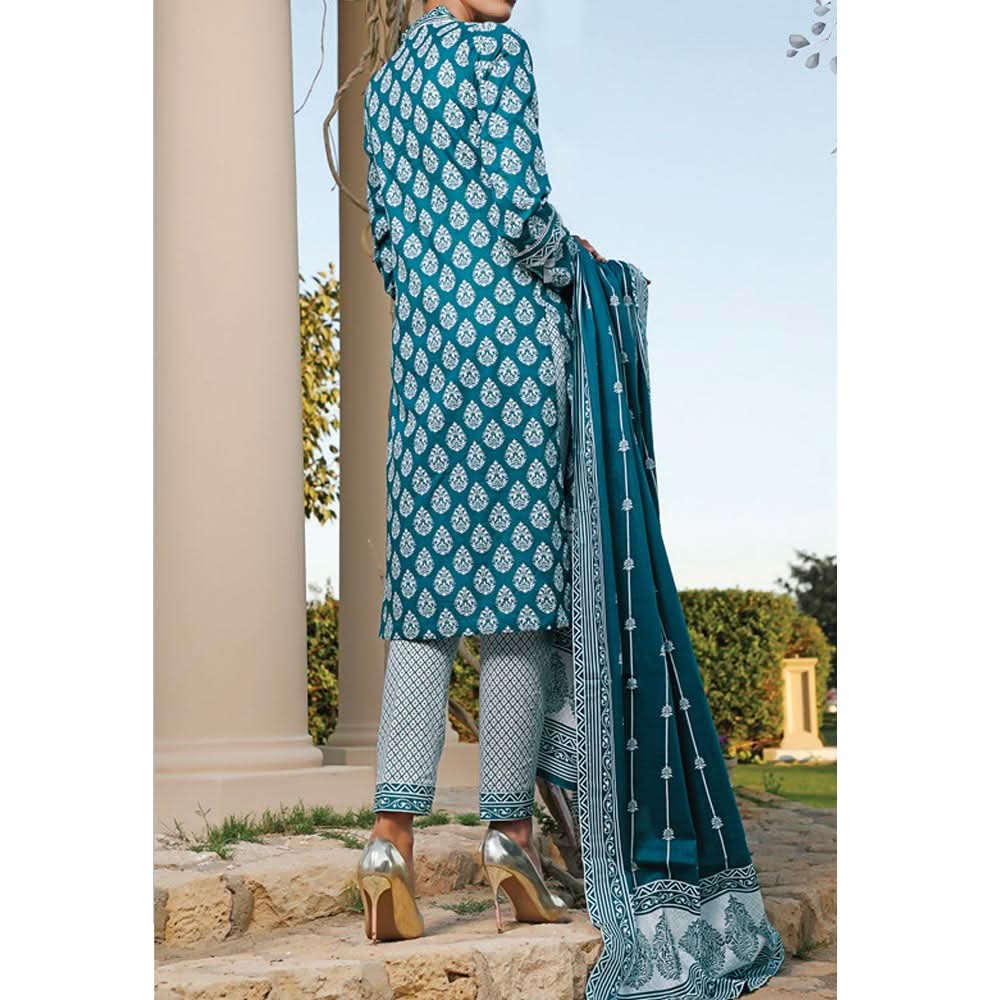 VS Daman Printed Lawn 3 Pcs Un-Stitched Suit Vol 2 - 1320-D, Women, 3Pcs Shalwar Suit, VS Textiles, Chase Value