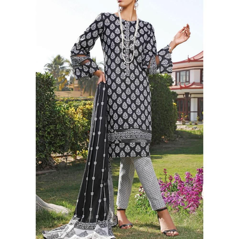 VS Daman Printed Lawn 3 Pcs Un-Stitched Suit Vol 2 - 1320-A, Women, 3Pcs Shalwar Suit, VS Textiles, Chase Value