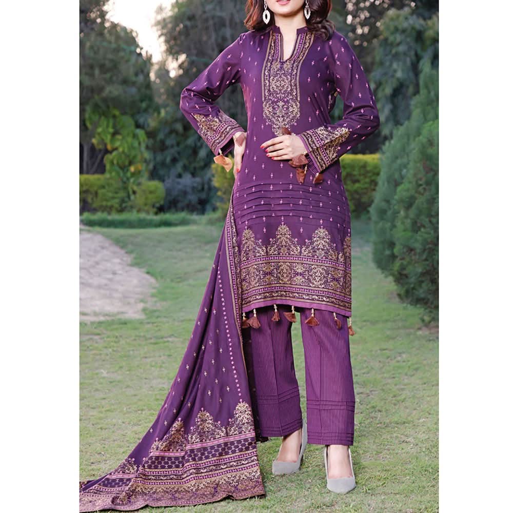 VS Daman Printed Lawn 3 Pcs Un-Stitched Suit Vol 3 - 1321-A, Women, 3Pcs Shalwar Suit, VS Textiles, Chase Value