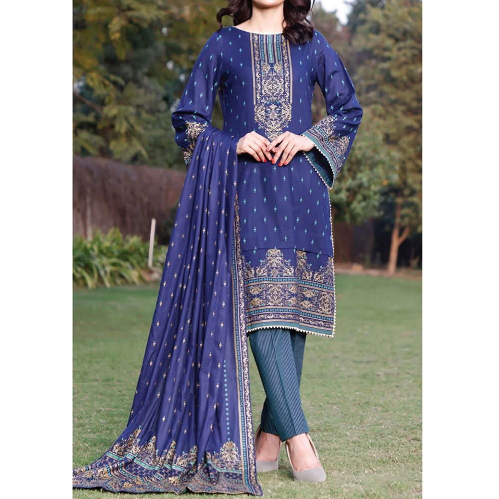 VS Daman Printed Lawn 3 Pcs Un-Stitched Suit Vol 3 - 1321-B, Women, 3Pcs Shalwar Suit, VS Textiles, Chase Value