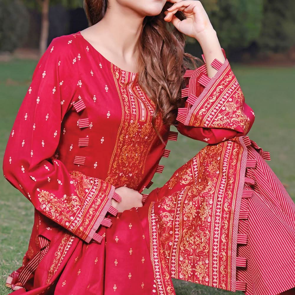 VS Daman Printed Lawn 3 Pcs Un-Stitched Suit Vol 3 - 1321-C, Women, 3Pcs Shalwar Suit, VS Textiles, Chase Value