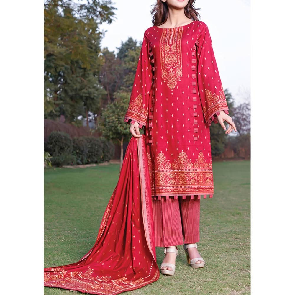 VS Daman Printed Lawn 3 Pcs Un-Stitched Suit Vol 3 - 1321-C, Women, 3Pcs Shalwar Suit, VS Textiles, Chase Value