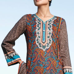 VS Daman Printed Lawn 3 Pcs Un-Stitched Suit Vol 2 - 1323-B, Women, 3Pcs Shalwar Suit, VS Textiles, Chase Value