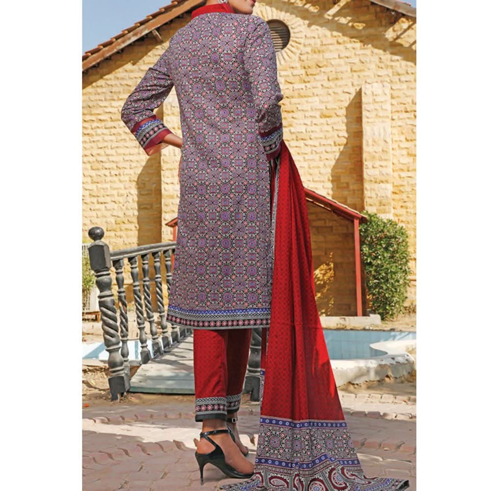 VS Daman Printed Lawn 3 Pcs Un-Stitched Suit Vol 2 - 1324-A, Women, 3Pcs Shalwar Suit, VS Textiles, Chase Value