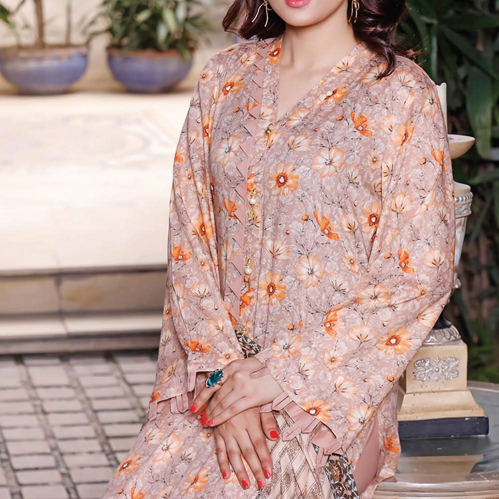 VS Daman Printed Lawn 3 Pcs Un-Stitched Suit Vol 3 - 1325-A, Women, 3Pcs Shalwar Suit, VS Textiles, Chase Value