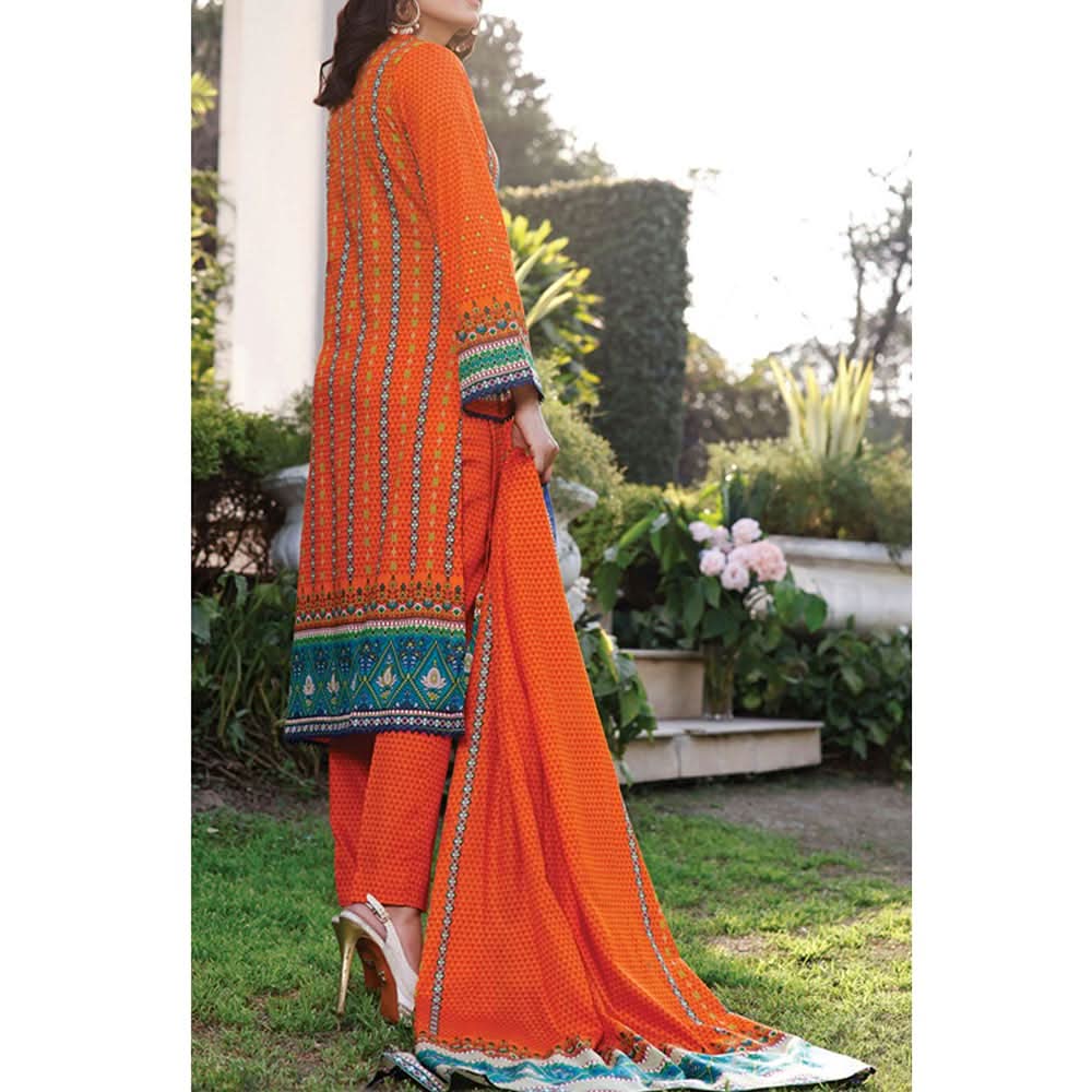 VS Daman Printed Lawn 3 Pcs Un-Stitched Suit Vol 3 - 1326-A, Women, 3Pcs Shalwar Suit, VS Textiles, Chase Value