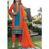VS Daman Printed Lawn 3 Pcs Un-Stitched Suit Vol 3 - 1326-A, Women, 3Pcs Shalwar Suit, VS Textiles, Chase Value