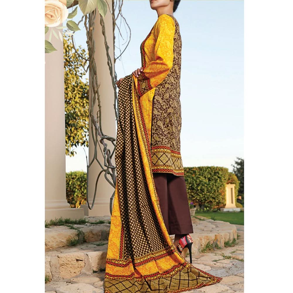 VS Daman Printed Lawn 3 Pcs Un-Stitched Suit Vol 2 - 1327-A, Women, 3Pcs Shalwar Suit, VS Textiles, Chase Value