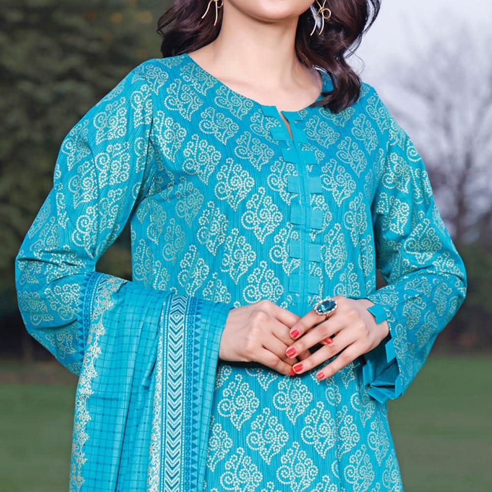 VS Daman Printed Lawn 3 Pcs Un-Stitched Suit Vol 3 - 1330-A, Women, 3Pcs Shalwar Suit, VS Textiles, Chase Value