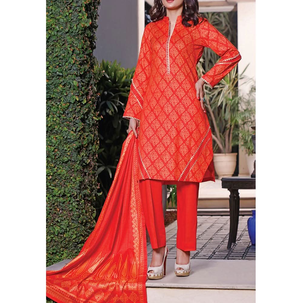VS Daman Printed Lawn 3 Pcs Un-Stitched Suit Vol 3 - 1330-C, Women, 3Pcs Shalwar Suit, VS Textiles, Chase Value