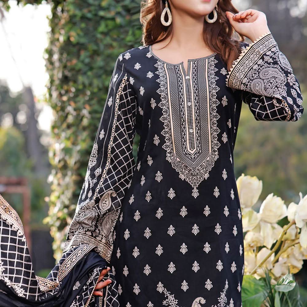 VS Daman Printed Lawn 3 Pcs Un-Stitched Suit Vol 3 - 1331-A, Women, 3Pcs Shalwar Suit, VS Textiles, Chase Value