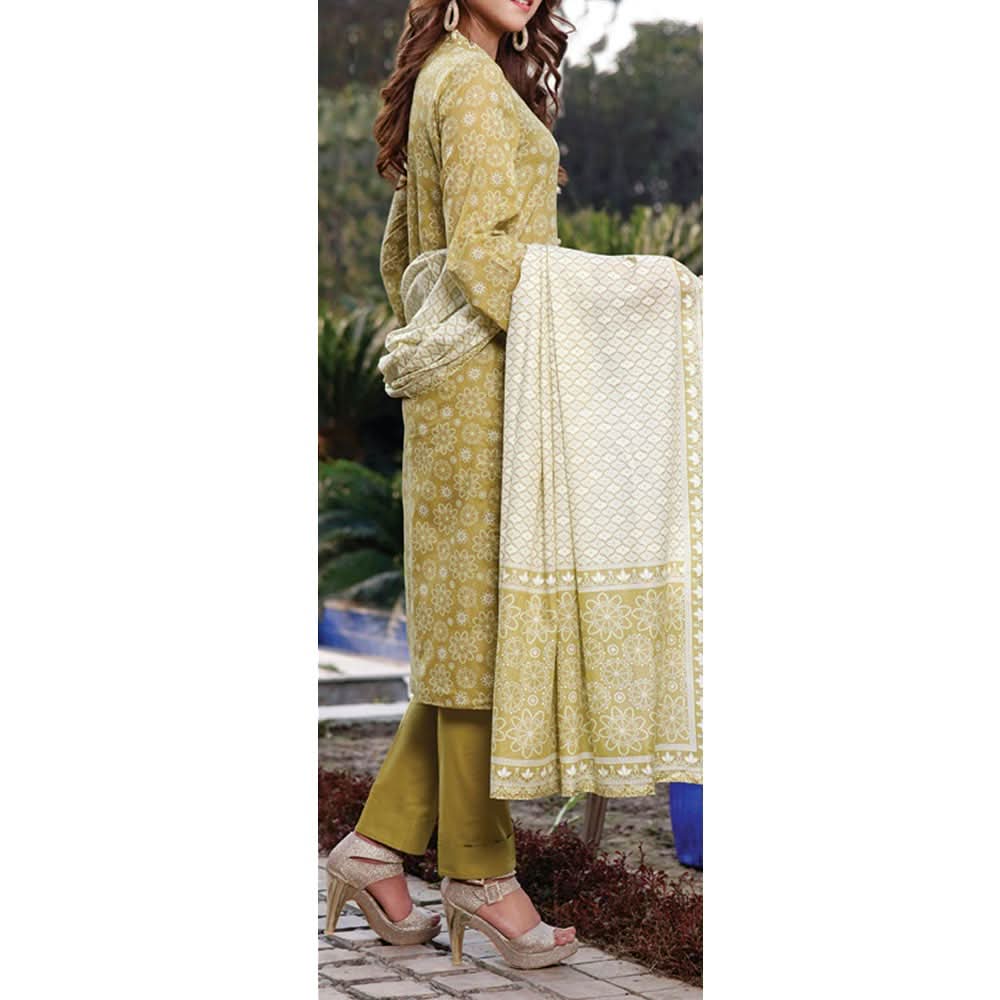 VS Daman Printed Lawn 3 Pcs Un-Stitched Suit Vol 3 - 1332-B, Women, 3Pcs Shalwar Suit, VS Textiles, Chase Value