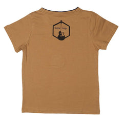 Boys V Neck T-Shirt - Brown - Coffee - test-store-for-chase-value