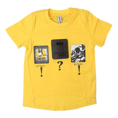 Boys Round Neck T-Shirt - Yellow - test-store-for-chase-value