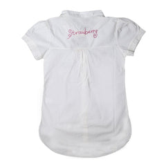 Girls Embroidered Shirt - White - test-store-for-chase-value