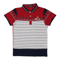 Boys Polo T-Shirt - Maroon - test-store-for-chase-value