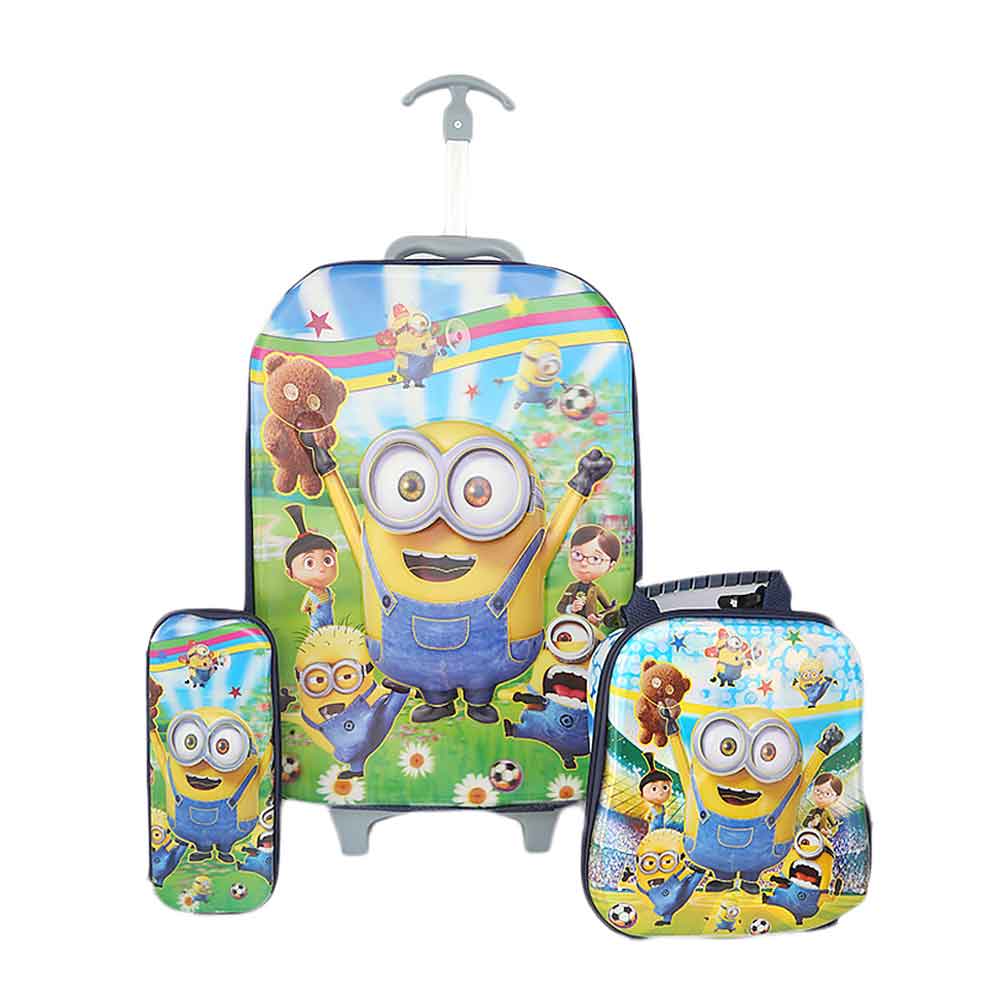 School Trolley Bag 3 Piece Set (13S1) - Minion, Kids, School And Laptop Bags, Chase Value, Chase Value