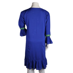 Women's Embroidered Kurti - Blue - test-store-for-chase-value