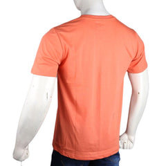 Men's T-Shirt Round Neck - Orange - test-store-for-chase-value