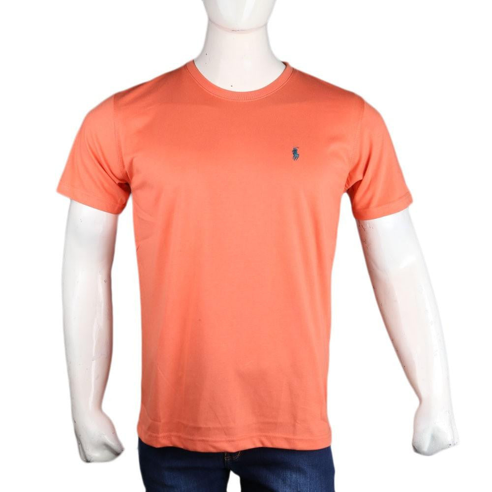 Men's T-Shirt Round Neck - Orange - test-store-for-chase-value