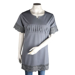 Women's Frill Stone T-Shirt - Grey - test-store-for-chase-value