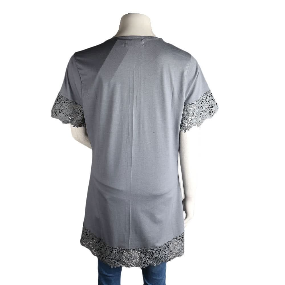Women's Frill Stone T-Shirt - Grey - test-store-for-chase-value