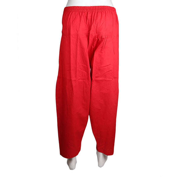 Women's Cotton Shalwar - Red - test-store-for-chase-value