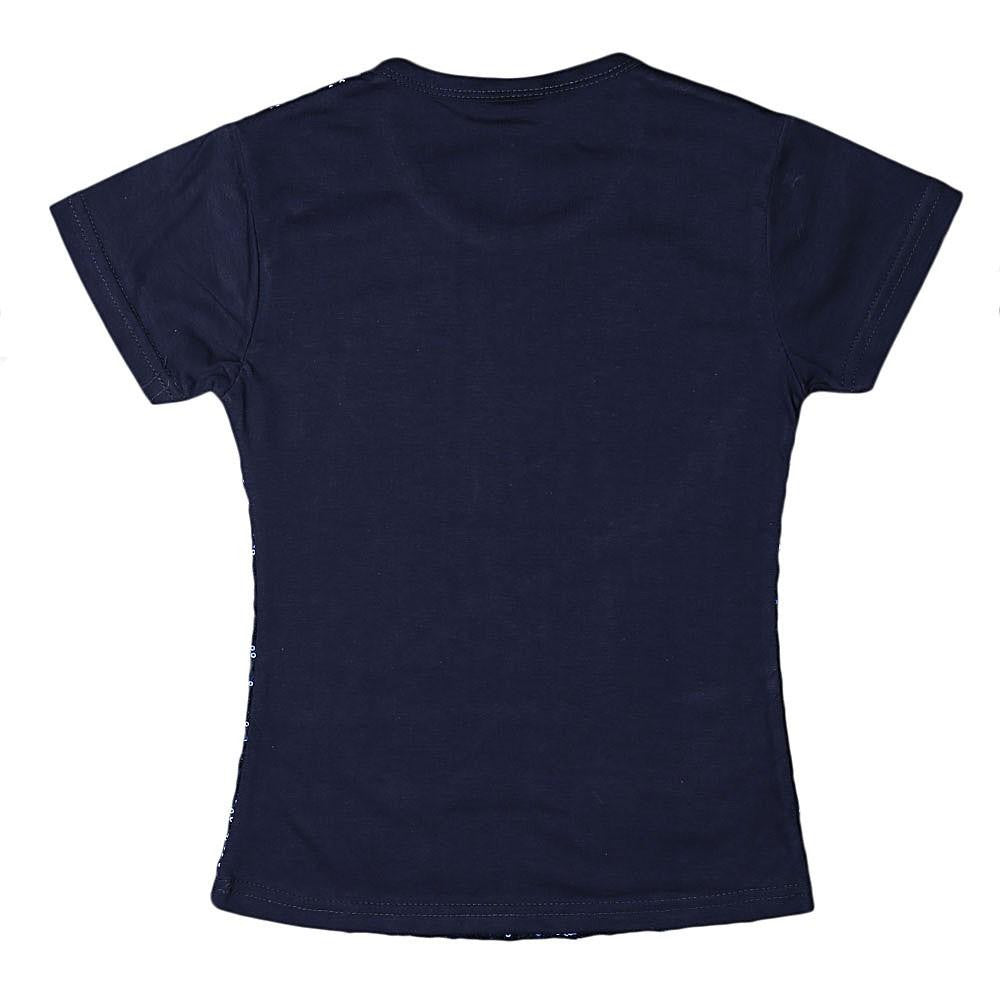 Girls Sequence T-Shirt - Navy Blue - Navy/Blue - test-store-for-chase-value