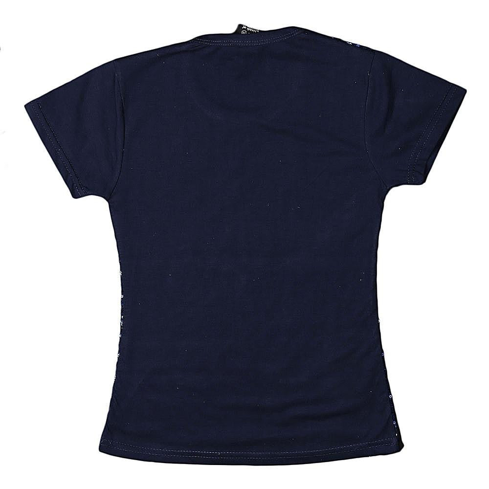 Girls Sequence T-Shirt - Navy Blue - Navy/Blue - test-store-for-chase-value