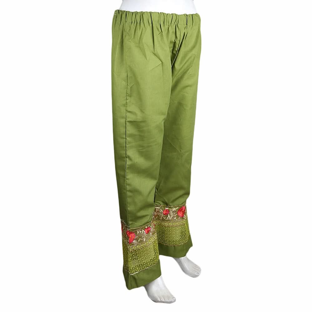Women's Bell Bottom Trouser - Green - test-store-for-chase-value
