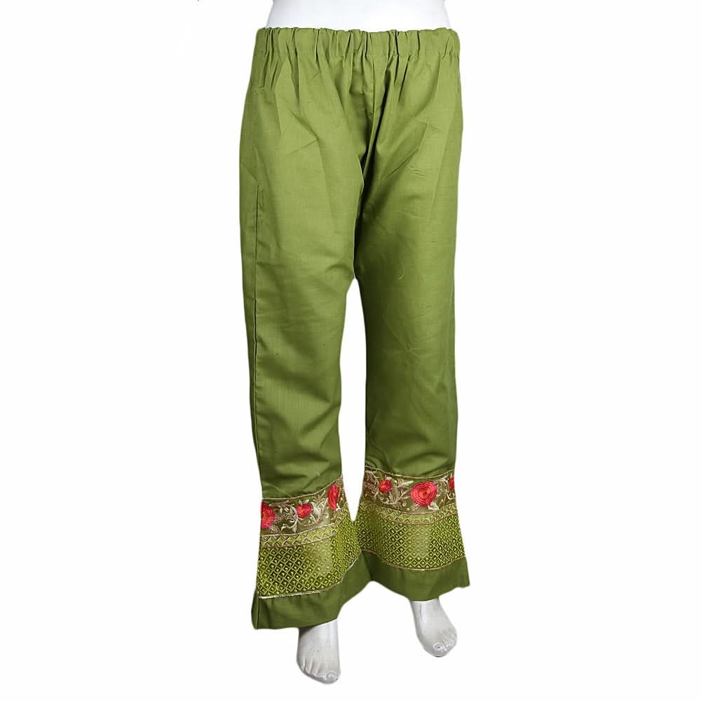 Women's Bell Bottom Trouser - Green - test-store-for-chase-value