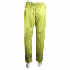 Women's Embroidered Trouser - Green - test-store-for-chase-value