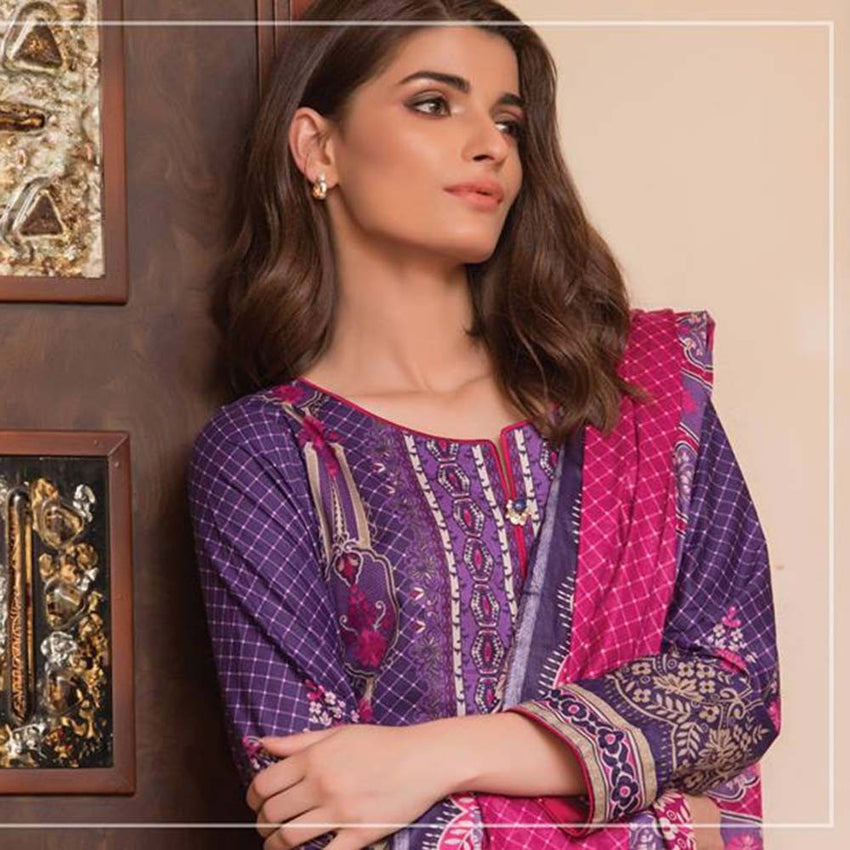 Signature Icon Printed Lawn Suit Vol-2 - 4A - test-store-for-chase-value