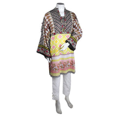 Women's Printed Loose Fit Kurti - Black - test-store-for-chase-value