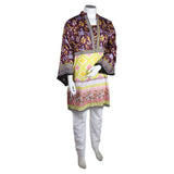 Women's Printed Loose Fit Kurti - Purple - test-store-for-chase-value
