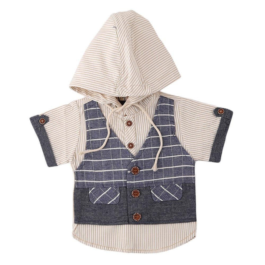 Newborn Boys Eminent Waiscoat Shirt - Blue - test-store-for-chase-value