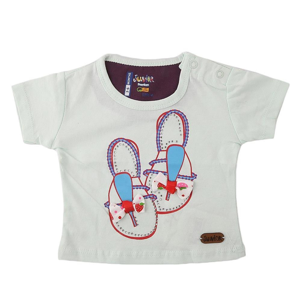 Newborn Girl's T-Shirt - Light Green - test-store-for-chase-value