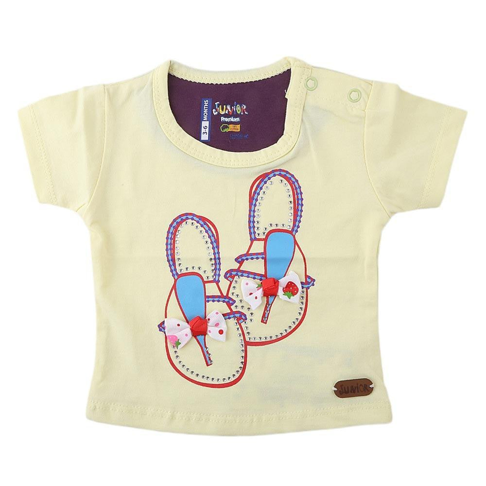 Newborn Girl's T-Shirt - Yellow - test-store-for-chase-value
