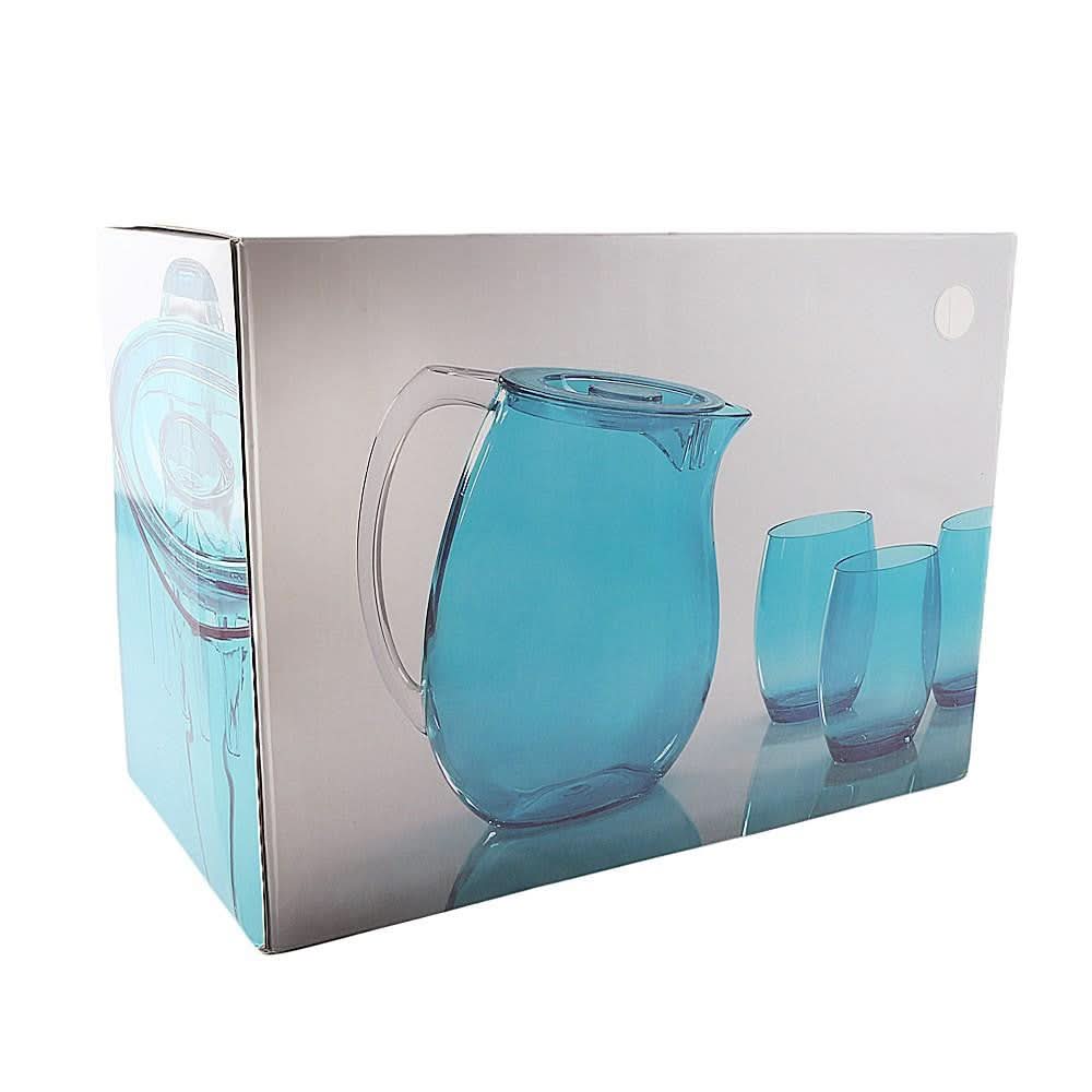 Acrylic Fancy Jug (7 Pcs Set) - Blue - test-store-for-chase-value