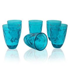 Acrylic Fancy Glass (6 Pcs Set) - Sea Green - test-store-for-chase-value