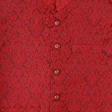 Boys Jamawar Waistcoat - Red - test-store-for-chase-value