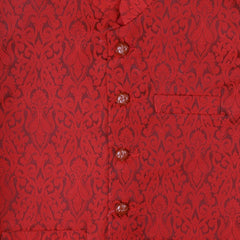 Boys Jamawar Waistcoat - Red - test-store-for-chase-value