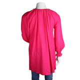 Women's Loose Fit Embroidered Kurti - Pink - test-store-for-chase-value
